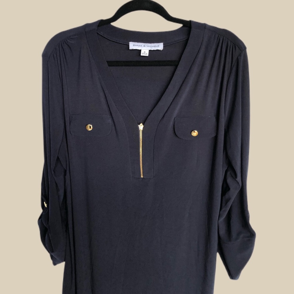 Emma and Michelle Navy Dress. XL